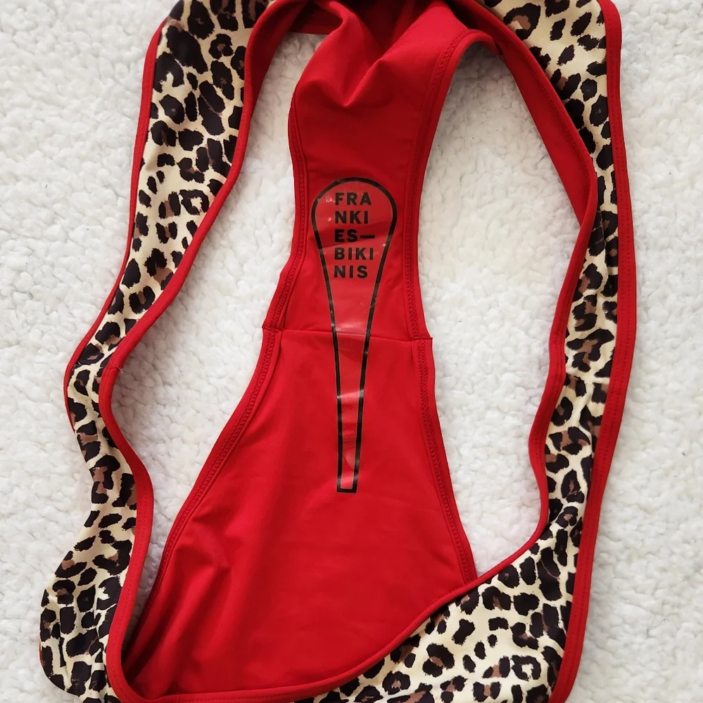 New!Frankie's Bikinis Beck High Waist  Cheetah‎ Print Bikini Bottom